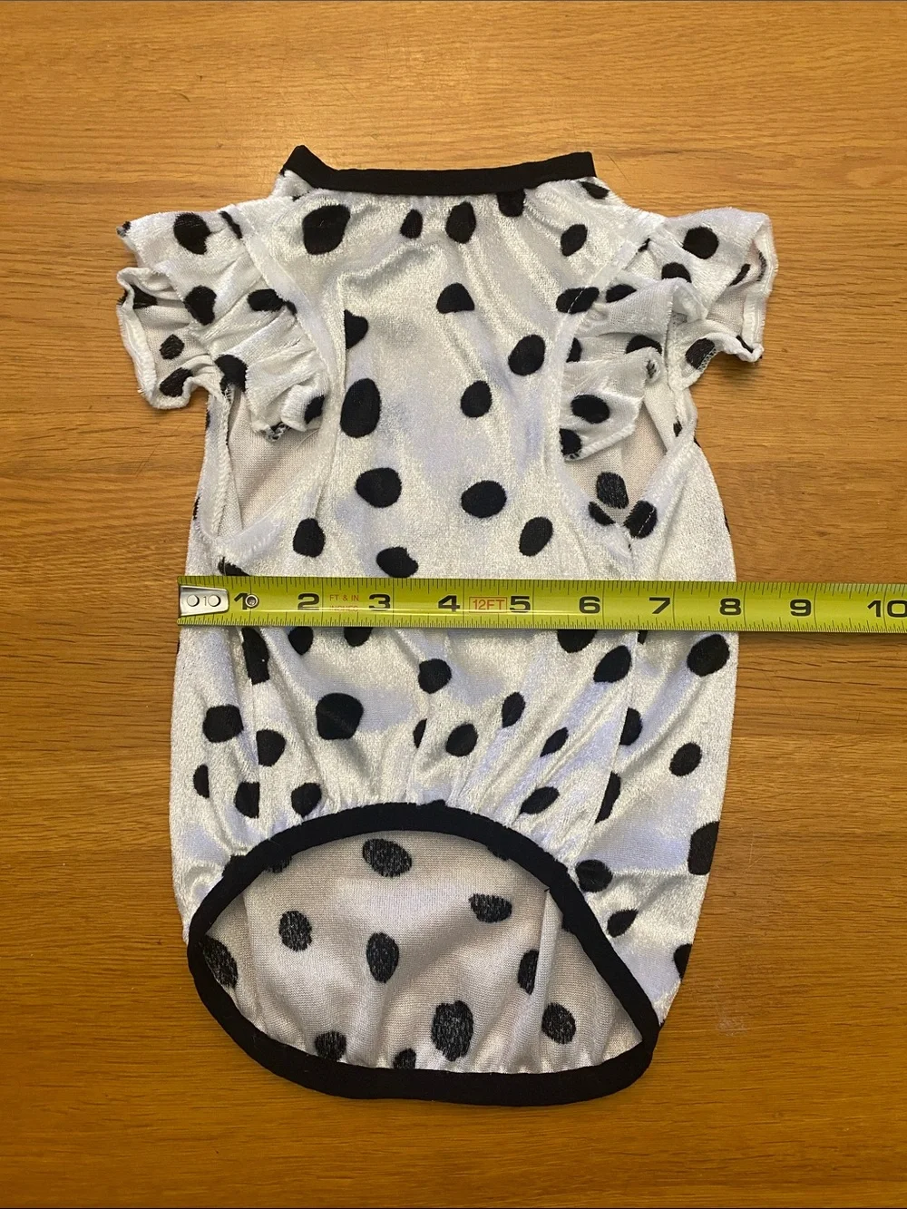 Dalmatian Spot Plush Dog Dress - Black & White